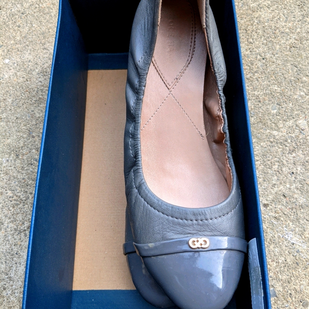 Cole Haan Grey Leather Ballet Shoes Size 8B